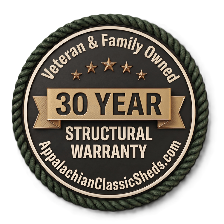 30 Year Structural Warranty — Appalachian Classic Sheds